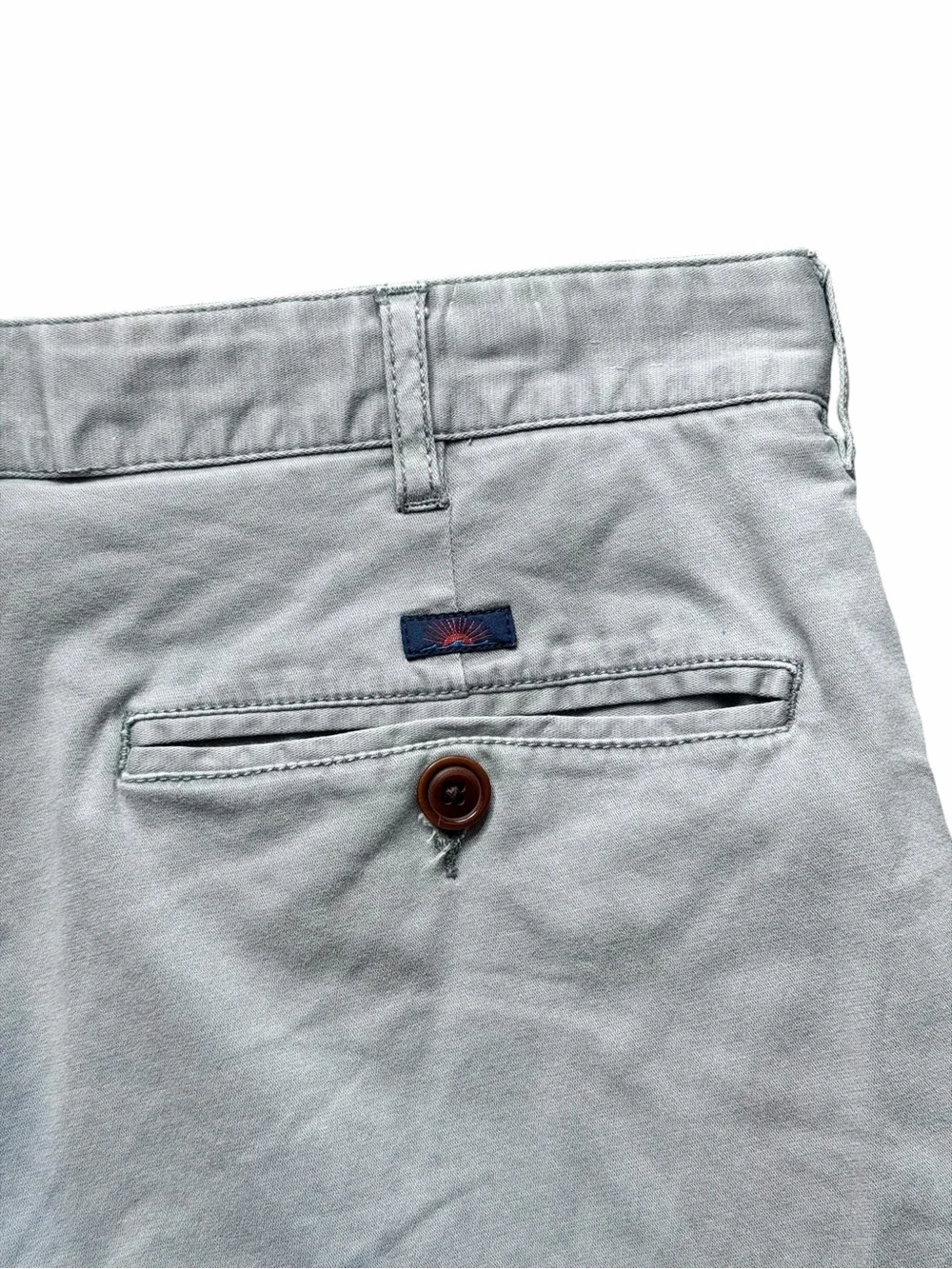 Faherty Men’s Chino Shorts Size 32 Gray Stretch Flat Front Preppy Casual
